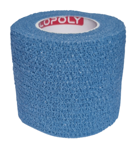 Bild von Selbsthaftender elastischer Verband 5 cm - Azurblau