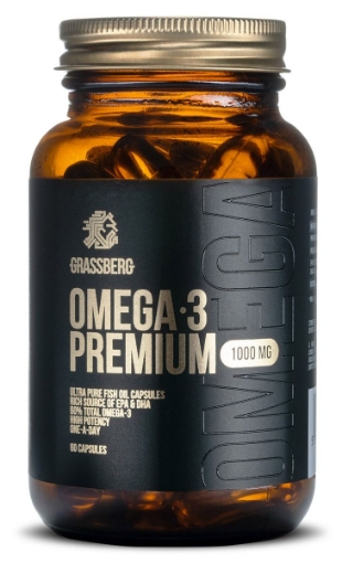 Bild von Grassberg Omega 3 Premium 1000mg - 60 Kapseln